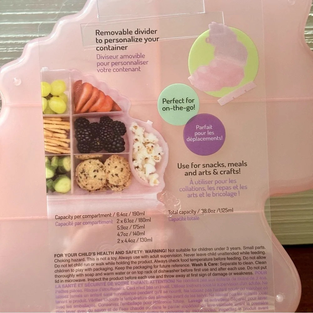 Melii Unicorn Snackle Box Food Storage Container NEW